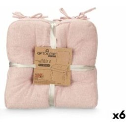 Set med dynor Gift Decor Rosa 40 x 40 x 7 cm 2 Delar (6 antal)
