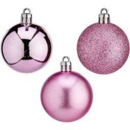 Julgranskula Ø 5 cm Rosa Plast 12 x 26,5 x 12 cm