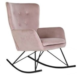 Gungstol Home ESPRIT Svart Rosa Polyester Metall 68 x 90 x 92 cm