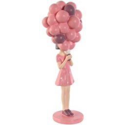 Prydnadsfigur Home ESPRIT Rosa Malva-färg chica 11 x 11,7 x 32 cm