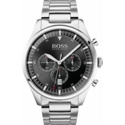 Hugo Boss Herrklocka Svart Silvrig (Renoverade B) Rostfritt Stål