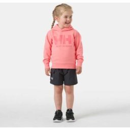 Helly Hansen Kids' HH Logo Hoodie Rosa 86 Coral Almond Rosa86