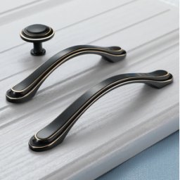 Härligt Hemma Handtag, Metall, Svart/mässing “imperial” Knopp, 96 Mm, 128 Mm - Knopp 31mm