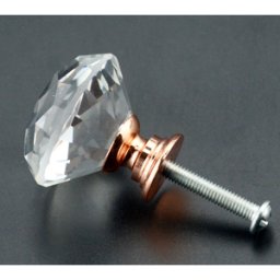 Härligt Hemma Handtag / Knopp, Kristall “rose Gold Leg” 30 Mm