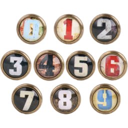 Härligt Hemma Handtag/krok, Metall, “numero” – 35 Mm - N:O 4
