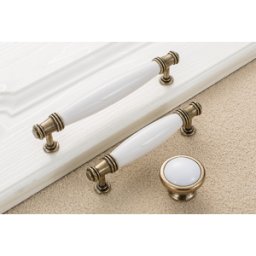 Härligt Hemma Handtag, Metall/keramik “elsa”, 96 Mm, 128 Mm Och Knopp 37 Mm - Knob 37mm