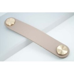 Härligt Hemma Handtag, Läderhandtag, Ljusbrun "Cohiba Vuelta Abajo" – Knopp, 96 Mm, 128 Mm - Nuppi