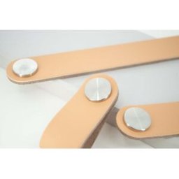 Härligt Hemma Läderhandtag "Cohiba, Beige" – Knopp, 96mm, 128mm - Knopp