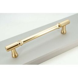 Härligt Hemma Handtag, Metall, Guld/mässing, Borstad “belvedere” 128 Mm