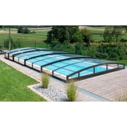 Pooltime Pooltak Special 5×10 utan sarg klarplast sidodörr antracit