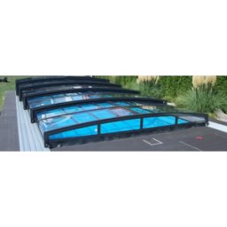 Pooltime Pooltak Special 3.5×7 Klarplast, Antracit