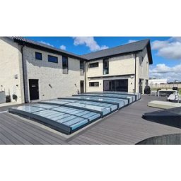 Pooltime Pooltak ICON 5×10 utan ram, klarplast, antracit