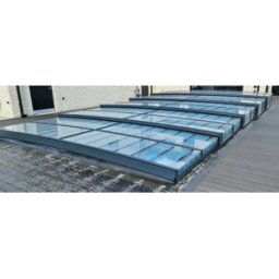 Pooltime Pooltak ICON 4×8 Klarplast, Antracit