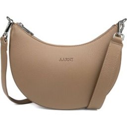 Aarni Luna älg läder väska sand-silver