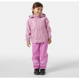 Helly Hansen Barn Bergen 2.0 Pu Regnställ Rosa 104 Navy Marinblå104