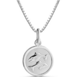 Top Gold silver Fiskarna horoskop hängsmycke med kedja 45cm 32 5703 0000