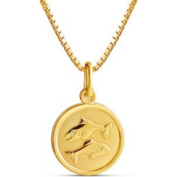Top Gold förgyllt silver Fiskarna horoskop hängsmycke med kedja 45cm 52 5703 0000