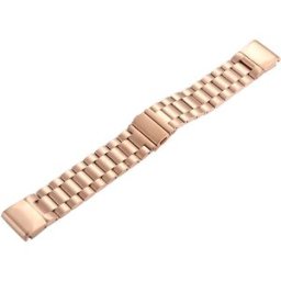 Tiera Garmin Fenix Classic stålarmband quick release rosa guld 20 mm
