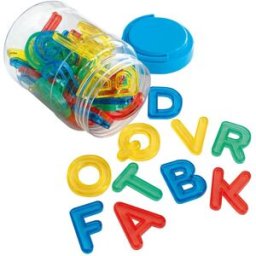 MYPAUZE Transparenta bokstäver i burk 52 delar