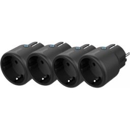 Deltaco Smart Home Mini Smart Plug - Wifi, Timer - Svart - 4-Pack