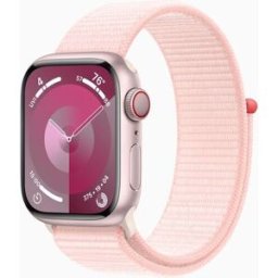 Apple Watch Series 9 Aluminium 41 mm (2023) GPS + Cellular rosa Sportloop ljusrosa