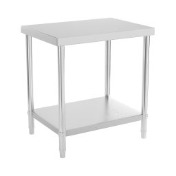 Rostfri arbetsbänk - 80 x 60 cm - 250 kg - rostfritt stål