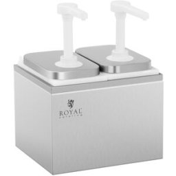 Royal Catering Såsdispenser - 2 pumpar - 2 x 2 l