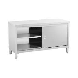 Rostfri arbetsbänk - 150 x 60 x 85 cm - 600 kg lastkapacitet