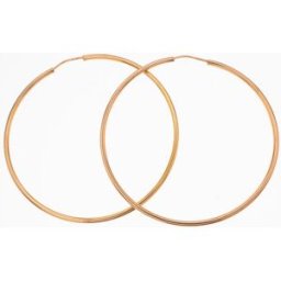 Silver Bar hoops guldpläterad silver 50 mm 8406