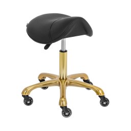 Sadelstol - 55 - 70 cm 150 kg - Svart/guld