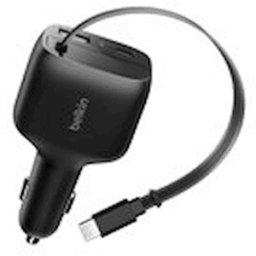 BELKIN 75W 2-Port Retractable USB-C cable Car Charger