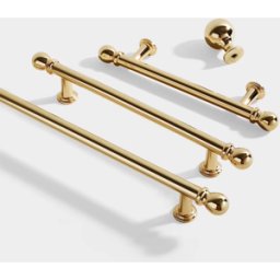 Härligt Hemma Handtag, Metall, Guld/mässing, Blank “bellavista” – Knopp & Handtag, 96, 128 & 192 Mm - 96 Mm