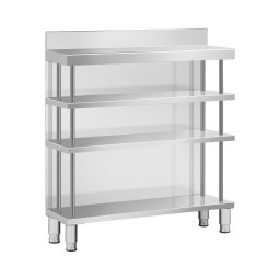 Barbänk - rostfritt stål - 100 x 30 x 115 cm - Royal Catering