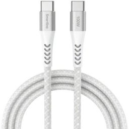 Smartline USB-C till USB-C Kabel 100W vit - 2m