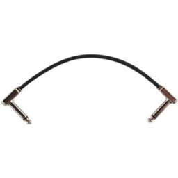 Ernie Ball 6226 Flat Patch Cable Vinklad-Vinklad 15cm - Svart