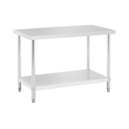 Rostfri arbetsbänk - 120 x 60 cm - 250 kg lastkapacitet