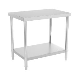 Rostfri arbetsbänk - 90 x 60 cm - 250 kg - rostfritt stål