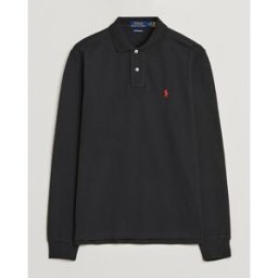 Polo Ralph Lauren Custom Slim Fit Long Sleeve Polo Polo Black
