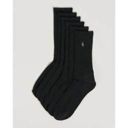 Polo Ralph Lauren6-Pack Cotton Crew SocksBlack