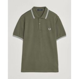 Fred Perry Twin Tipped Polo Shirt Laurel Wreath Green