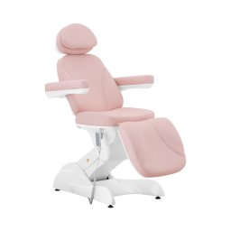 Elektrisk behandlingsstol - 4 motorer - 350 W - 187 x 57 x 65 - 91 cm - 150 kg - Rosa / vit