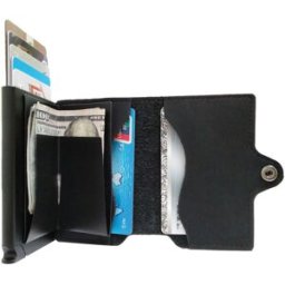 Slipskungen Plånbok med korthållare Safecard Konstläder Svart