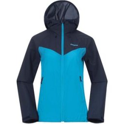 Bergans Women's Rabot Windbreaker Jacket Aqua Lagoon/Navy Blue L