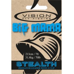 Vision Fly Fishing Vision Gäddtafs Big Mama Leader (Model: Stealth)