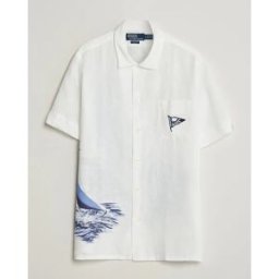 Polo Ralph Lauren Linen Camp Shirt Vintage Nautical Sail