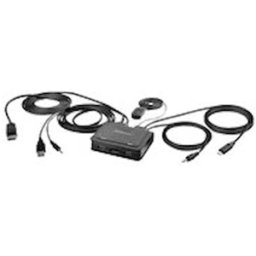 StarTech.com 2-Port Hybrid USB-C DisplayPort Cable KVM Switch,