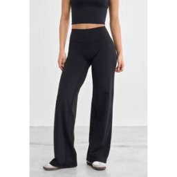 FAMME Signature Straight Leg-byxor Black S