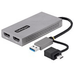 StarTech.com USB to Dual HDMI Adapter, USB A/C to 2x HDMI