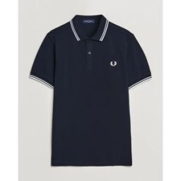 Fred Perry Twin Tipped Polo Shirt Navy/White