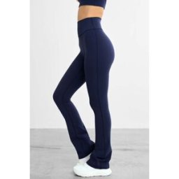 FAMME Mjuka utsvängda byxor Dark Blue XS